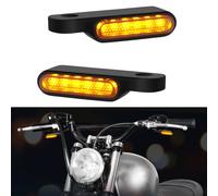 NWpangu Indicatori di direzione a LED per moto, indicatori di direzione per manubrio, lampeggianti, adatti per Scooter Cafe Race, 2 pezzi