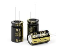 NWPNLXEA 10Pcs Aluminum Electrolytic Capacitor 400V33UF 13x21 High Frequency Low Low Resistance Capacitors