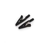 NWPNLXEA 10Pcs Brass 5 Colors 41mm Insulated Test Alligator Clip with 2mm Female Jack (Black)