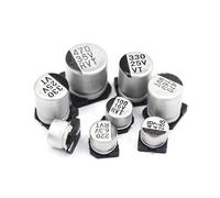 NWPNLXEA 10PCS SMD Electrolytic Capacitor 6.3V 10V 16V 25V 35V 50V 63V 100V 400V 2.2 10 22 33 47 100 220 330 470 560 680 1000UF 1~2200UF 400v4.7UF(8X12.5)