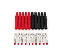 NWPNLXEA 10Pcs Straight Insulated 4mm Male Plug Solder Type DIY Connector (Red And Black)