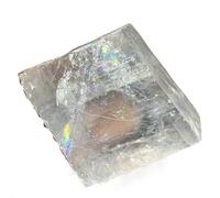 NWPNLXEA 1pc 100-150g Clear Optical Calcite Raw Cube Iceland Spar Slab Stone Rough Crystal Minerals Stones