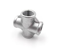 NWPNLXEA 1pc 4-Way 1/2" BSP Elbow Butt 304 Stainless Steel Pipe Fittings Suitable Home Piping