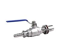 NWPNLXEA 1pc Beer Ball Valve,1/2" BSP Weldless Bulkhead Fitting with 12mm, Full Port SS Brewing Valve