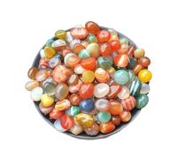 NWPNLXEA 200-210g Mixed Agate Stone Tumbled Stones Rainbow Crystal Fish Tank Succulents Bedding Vase Filler Landscape Home Decor