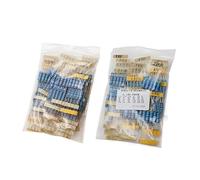 NWPNLXEA 2W Metal Film Resistor 1% Assorted Set,Set of Colored Ring Resistance Assortment Kit 33R 39R 47R 56R 75R 1k 10K 100K 2K 20K 200K (0.1R-750R-150pcs)