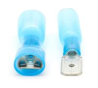 NWPNLXEA 50 Pezzi FDD2-250 * 25 MDD2-250 * 25 16-14AWG Blu Connettore for Cavo a crimpare a Forcella Isolato Terminale termorestringente Impermeabile