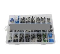 NWPNLXEA 500PCS/lot 0.1UF-1000UF 24Values Aluminum Electrolytic Capacitors 16-50V Mix Electrolytic Capacitor Assorted Kit And Storage Box