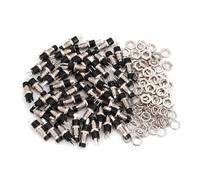 NWPNLXEA 50Pcs PBS-110 7mm 2Pin Momentary Self-Return off-Mom Normally Open Push Button Switch (50Pcs Black)