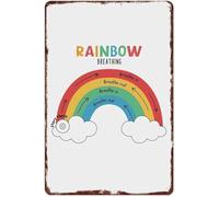 NWPNLXEA Aluminum Rainbow Sign for Calm Down Corner Wall-Art Mental Health Decor for Classroom Homeschool Bedroom (8 X 12