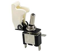 NWPNLXEA Car Boat Truck Illuminated LED Toggle Switch with Aircraft Flip Up Cover Guard White 12V20A