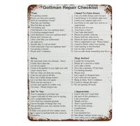 NWPNLXEA Couples Communication Checklist Relationship Repair Tool Metal Tin Sign Conflict Resolution Guide Vintage Wall Decor 8 X 12 inch