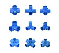 NWPNLXEA DN15 DN20 DN25 DN40 PVC Connector 20/25/32/50mm 3/4/5-way Three-Dimensional Water Supply Pipe Fittings(Grey)