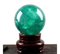 NWPNLXEA Fluorite Crystal Ball with Stand for Home Office Decor, Feng Shui Sphere for and Witchcraft,140mm