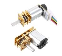 NWPNLXEA GA12-N20 DC 3V 6V 12V Metal Gear Electronic Starter Small Speed Gear DC Electronic Starter GA12 N20 with Encoder Test Code Tray 16RPM -1000RPM (6V 200RPM)