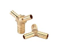 NWPNLXEA Hardware 6mm 8mm 10mm 12mm 14mm 16mm Y Type Reducing Hose Brass Barbed Tube Pipe Fitting Reducer Coupler Connector Pipe Joint(14-10-10mm OD)