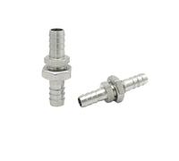 NWPNLXEA Hose Bulkhead 304 Stainless Steel Barbed Tube Pipe Fitting Coupler Connector 4mm 6mm 8mm 10mm 12mm 14mm 16mm 19mm(6mm)