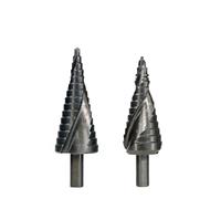 NWPNLXEA HSS 4-12/20/32mm The Shape Hole 6-30mm Spiral Cobalt Coated Step Cone Drill Bit for Wood Power Tools 1Pcs(1pc 4-12mm) NWPNLXEA