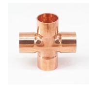 NWPNLXEA Inner Diameter 22x1mm Copper End Feed Cross 4 Ways Pipe Adapter Air Conditioner Refrigeration