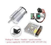 NWPNLXEA JGB37-520 DC 12V 24V Reduction Gear Electronic Starter Large Torque High Power 15kg 7RPM-960RPM 520 Gear Electronic Starter Reversed Electronic Starter (Package D,35_24V)