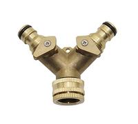 NWPNLXEA Leak-Proof Pipe Hose Fittings Garden Y Hose Connector Brass 2-Ways Valves Drip Irrigation Fittings Agriculture Irrigation Female Thread Valves 1 Pc (Color : Green, Diameter : 3/4
