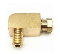 NWPNLXEA M4 M6 M8 M10 1/8" 1/4" Male To 4 6 8mm Compression Tube Elbow 90 Degree Coupler Brass Pipe Fitting Lubrication Oil(M5x0.8mmx6)