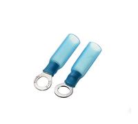 NWPNLXEA Set di 50 terminali termorestringenti ad Anello Blu M5, connettori for Cavi elettrici isolati 16-14 AWG, terminali restringibili