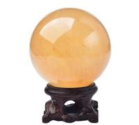 NWPNLXEA Stone Ball Calcite Quartz Crystal Citrine Home Carved,citrine-6cm