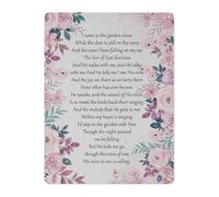 NWPNLXEA Vintage Floral Scripture Metal Tin Sign Garden Inspired Bible Verse Wall-Art Rustic Decor Gift for Women Home or Prayer Room 8 X 12 inch
