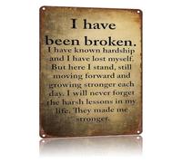NWPNLXEA Vintage Metal Sign Motivational Word Art Retro Rustic Wall Decor for Home Library School Room 8 X 12