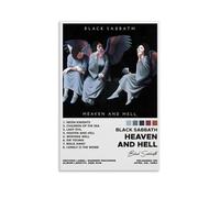 NWQV Poster decorativo da parete per camera da letto, motivo: Heaven And Hell by Black Sabbath, 60 x 90 cm, senza cornice