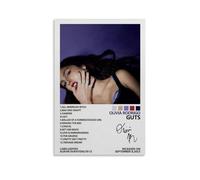 NWQV Poster di Olivia Rodrigo Guts con copertina di album, decorazione artistica da parete per camera da letto, 30 x 45 cm, senza cornice, stile