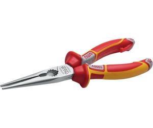 NWS 524272 Pinza a becchi piatti VDE bicomponente, 160 mm, argento