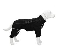 NWSDZXF Vestiti per Cani Impermeabile Animale Domestico 4 Gambe Impermeabile Abiti Impermeabile Cappotto da Pioggia Piccoli Cani Medi Grandi Tuta Cani Overalls-nero-4xl