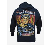 NWT Lowbrow Art Co. SPEED DEMON ZIP HOODIE NERO SMALL-2XLARGE EDIZIONE LIMITATA