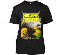 NWT Nuclear Assault The Plague American Thrash Metal Band Art T-Shirt Size S-3XL BlackMedium