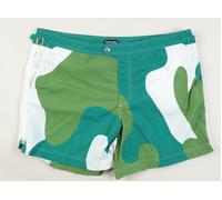 Nwt Tom Ford Lusso Costume Eu: 56 US: 40 Nuoto Pantaloncini Verde Bianco