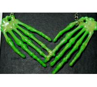 Nwt ' Trick or Treat 'Verde Scheletro Mani Color Argento Catenina Sp14