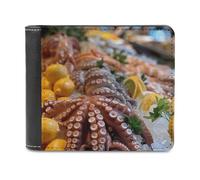 NWTPK Portafogli fermasoldi a forma di frutti di mare, cibo, foto stampate, porta carte di credito, carte d'identità, stile, taglia unica, contemporaneo