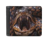 NWTPK Portafoglio fermasoldi a serpente che apre la bocca porta carte di credito stampato adatto per riporre contanti, carte di credito, carte d'identità, stile, taglia unica, contemporaneo