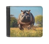 NWTPK Portafoglio fermasoldi con immagini di animali in esecuzione stampato porta carte di credito adatto per riporre contanti, carte di credito, carte d'identità, stile, taglia unica, contemporaneo