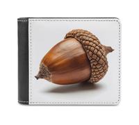 NWTPK Portafoglio fermasoldi con immagini di ghianda reale stampato porta carte di credito adatto per riporre contanti, carte di credito, carte d'identità, stile, taglia unica, contemporaneo