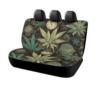 NWTRJ A Puff in Time - Coprisedili posteriori per auto, motivo marijuana, morbidi, impermeabili, antipolvere, antigraffio, universali, adatti alla maggior parte dei camion, SUV e furgoni