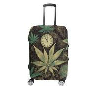 NWTRJ A Puff in Time Weed Marijuana Copertura per bagagli da viaggio, elastica, lavabile, antipolvere, antigraffio, adatta per bagagli da 48 a 81 cm, Stile:, M