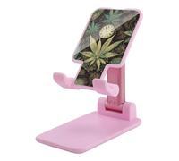 NWTRJ A Puff in Time Weed Marijuana Supporto per telefono cellulare ad angolo regolabile in altezza Supporto per telefono pieghevole da tavolo compatibile con tutti i telefoni cellulari
