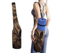 NWTRJ Angry Lion - Borsa lunga per tappetino da yoga, con grande tasca laterale, adatta per la maggior parte dei tappetini da yoga