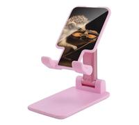 NWTRJ Animal Hedgehog Music Violino Supporto per telefono cellulare ad angolo regolabile in altezza Supporto per telefono pieghevole da tavolo compatibile con tutti i telefoni cellulari
