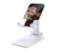NWTRJ Animal Hedgehog Music Violino Supporto per telefono cellulare ad angolo regolabile in altezza Supporto per telefono pieghevole da tavolo compatibile con tutti i telefoni cellulari