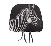 NWTRJ Animal Zebra - Copripoggiatesta per auto, morbido, traspirante, universale, adatto per auto, camion, SUV, furgoni, accessori interni auto, confezione da 2