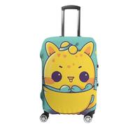 NWTRJ Animals in Cup - Copertura per bagagli da viaggio, elastica, lavabile, antipolvere, antigraffio, adatta per bagagli da 48 a 81 cm, S